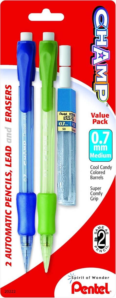 Amazon Pentel Champ Automatic Pencil With Lead And 2 Erasers 0