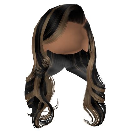 Wavy Side Part Black W Blonde Roblox