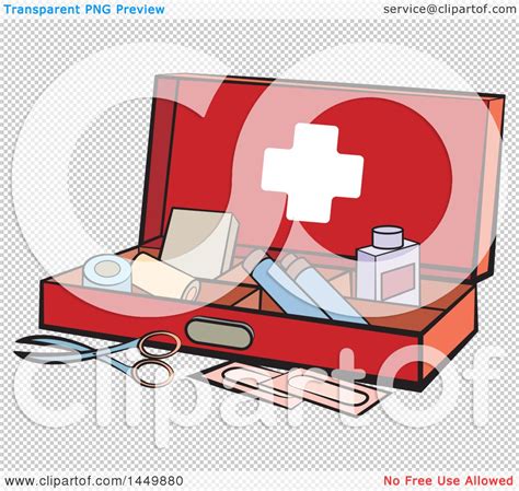 Clipart Graphic Of A First Aid Kit Royalty Free Vector Illustration