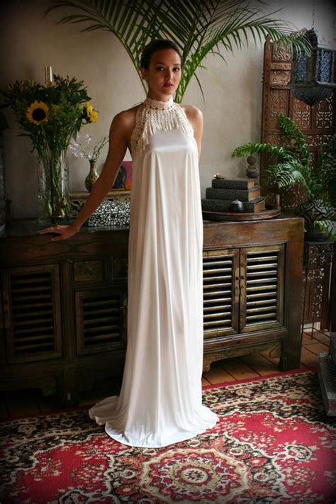 Bohemian Backless Satin Nightgown Bridal Lingerie Slaylebrity