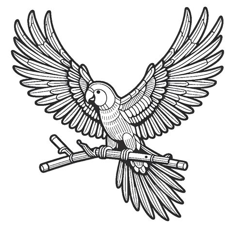 Beautiful Parrot Coloring Page Mandalamaker Online