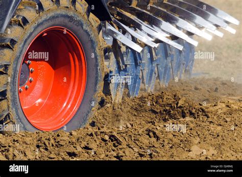 detail   tractor  plow stock photo alamy