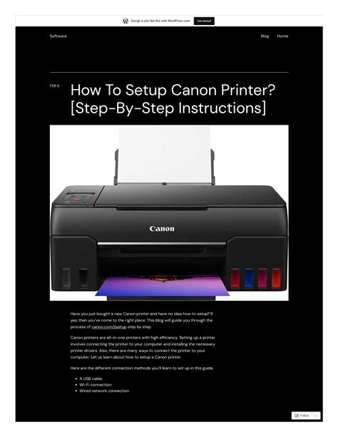 setup canon printer powerpoint