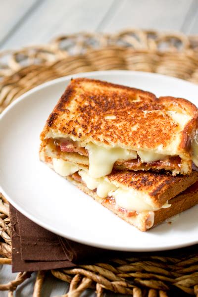 Bacon Brie and Fig Jam Grilled Cheese - Smells Like Home