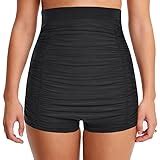 Amazon Coastal Rose Women S Swimsuit Bottom Super High Waisted Bikini Bottom Ruched Tummy