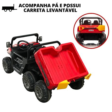 Carreta Para Criança - Trator Infantil Elétrico Carrinho Com Carreta Levantável Criança Até ...