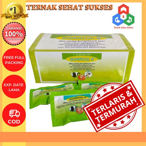 Jual Wormzol B Bolus Box Cacing Cacingan Sapi Kerbau Kuda Kurus