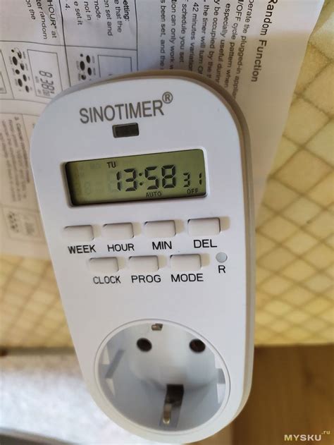 SINOTIMER TM518 - Программируемый таймер-розетка 220в 16A 3000W (7 дней ...