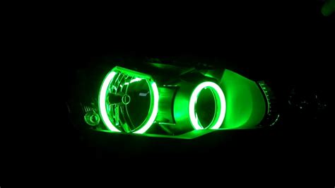 Фары меняют цвет с пульта. RGB LED Оптика - YouTube