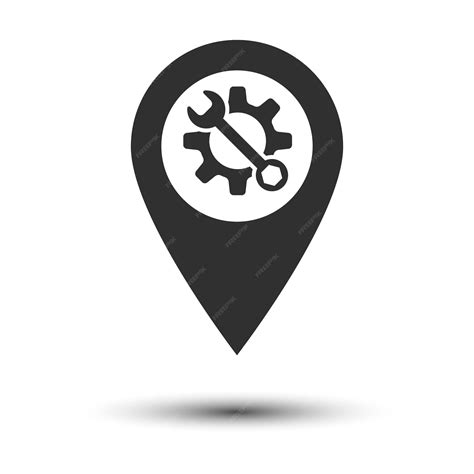 premium vector location service icon isolated  white background