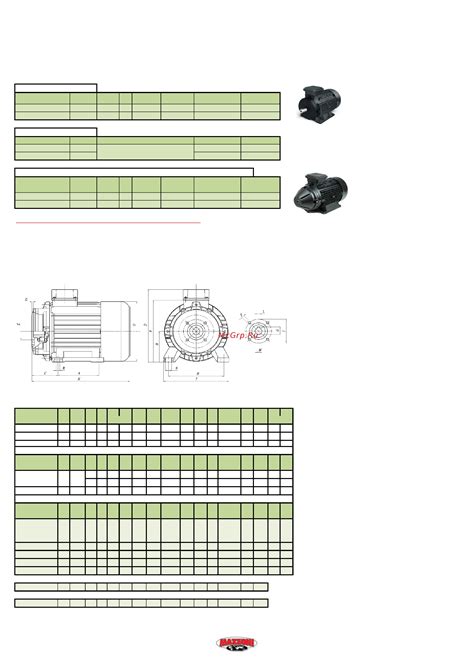 Mazzoni MMD15250R CW (1000 rpm) [16/46] Dati tecnici technical features