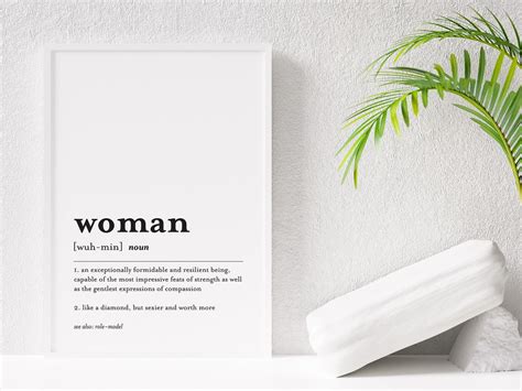 Woman Definition Printable Poster, Digital Download, Minimalist Wall ...