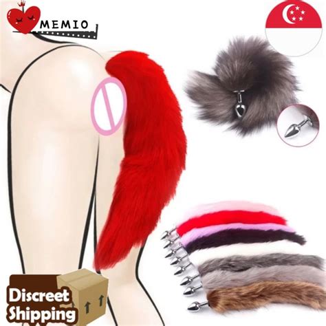SG Seller Metal Anal Plug Faux Fox Tail Cosplay Butt Plug Anal Sex Tail Stainless Smooth Steel