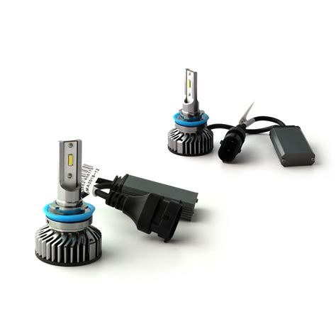 Kit AMPOULES H8 H11 LED Ventilées FF2 5000Lms 6000K Taille Mini