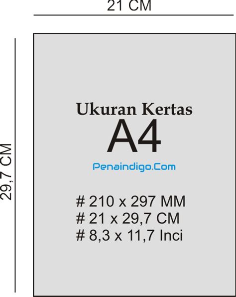 Ukuran Kertas Gambar A4