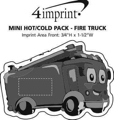 4imprint Mini Hot Cold Pack Fire Truck 137081 FT