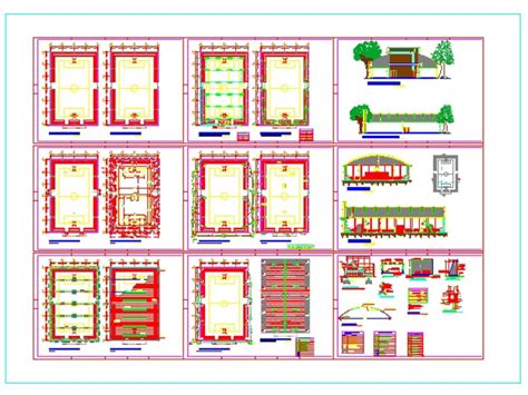 Planos Cancha De Futbol Techada En Autocad Librer A Cad