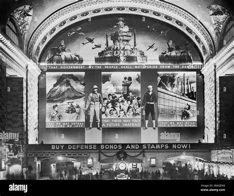 Us War Bond Mural Grand Central Terminal New York City New York