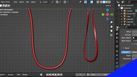 Add Hanging Wires Or Cables In Blender D Catenary Curves