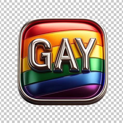 Premium Psd A Rainbow Flag With Gay Letters For Pride Concept