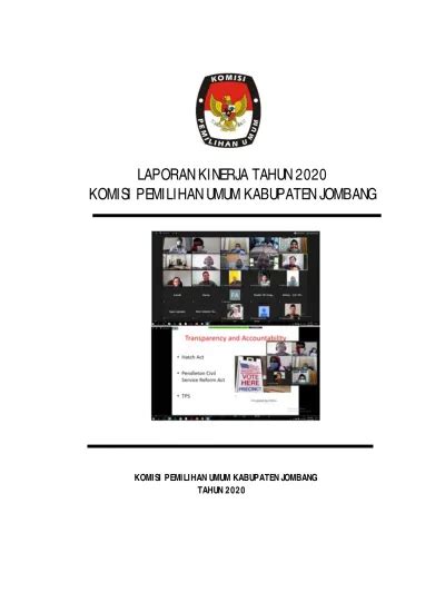 Laporan Kinerja Tahun Komisi Pemilihan Umum Kabupaten Jombang