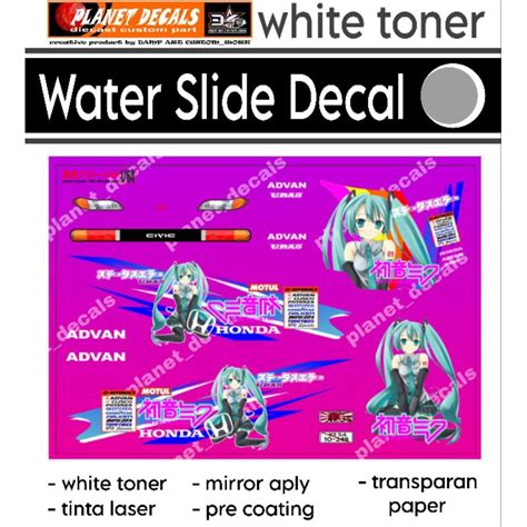 Jual Decal Hot Wheels Honda Civic Ef Anime Miku White Toner Shopee Indonesia