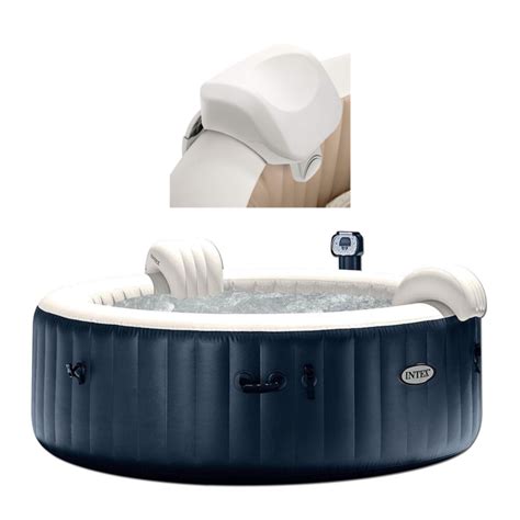 Intex 28409E Pure Spa 4 Person Inflatable Heated Hot Tub With Soft Foam Headrest For Sale From