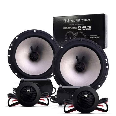 Kit 2 Vias 6 Polegadas - Kit 2 Vias Hurricane Q 6.2 6 Polegadas 160W RMS Par - Som Automotivo ...