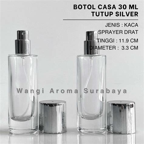 Jual Botol Parfum Casa 30ML Silver Spray Drat Botol Parfum Casa Drat