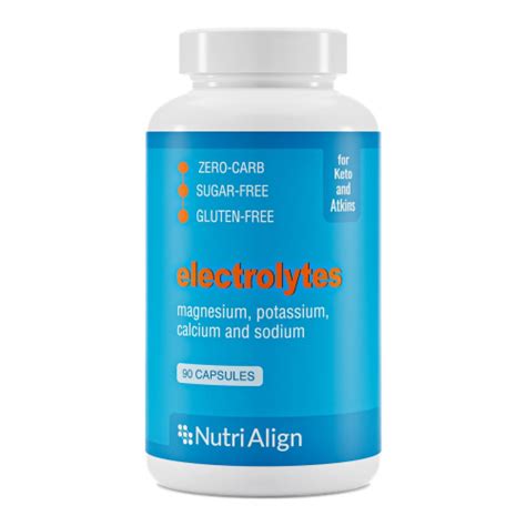 Nutri Align Keto Electrolytes 90 Capsules Sodium Potassium Magnesium Calcium 90 Capsules