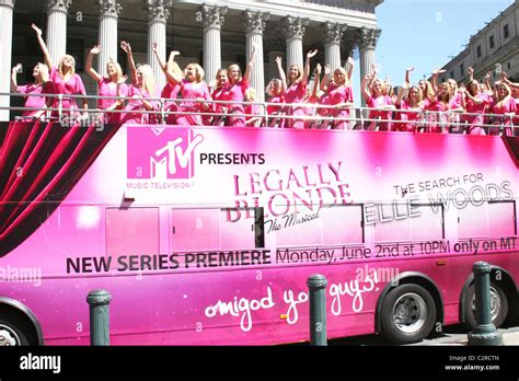 Legally Blonde Models Promote Mtvs Legally Blonde The Musical High Resolution Stock Photography