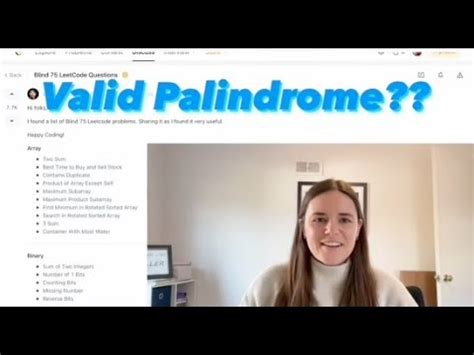 Leetcode Valid Palindrome YouTube