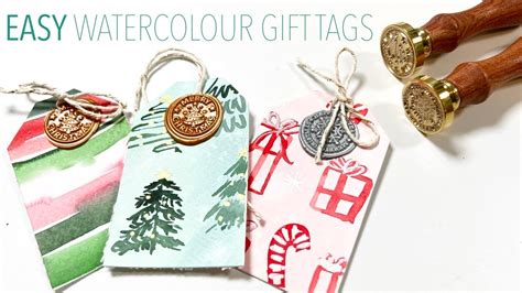 Easy Watercolour Gift Tags Also Featuring Craspire Wax Seals Youtube