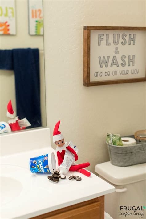 Elf on the Shelf Ideas | Bathroom OREO Toothpaste Prank