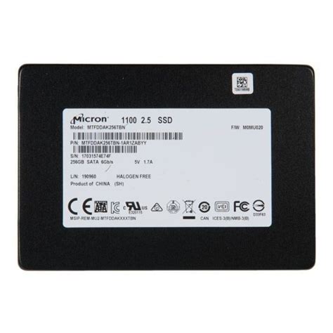 MTFDDAK256TBN-1AR1ZABYY жесткий диск SSD 256Gb, SATA III, 2.5", Crucial ...