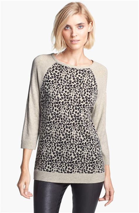 Autumn Cashmere Leopard Print Cashmere Sweater Nordstrom