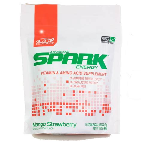Spark Energy Vitamin And Amino Acid Supplement Mango Strawberry 14stick