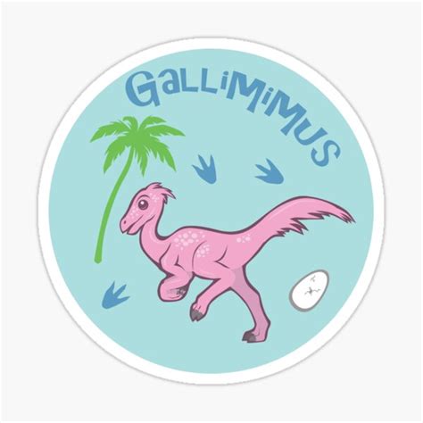 Cute Gallimimus Sticker For Sale By Thekohakudragon Redbubble