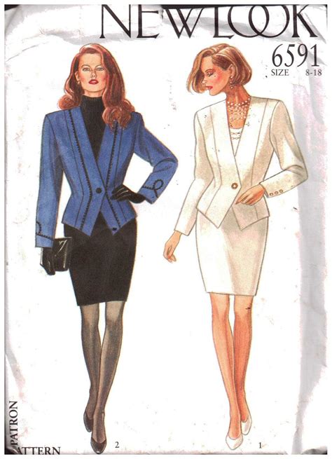 New Look 6591 Top Skirt Size 8 18 Uncut Sewing Pattern Skirt Patterns