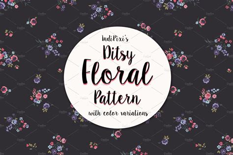 Seamless Ditsy Floral Pattern Graphic Patterns Creative Market