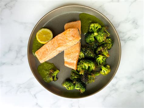 Oven Roasted Salmon With Bright Chimichurri Broccoli Recipe