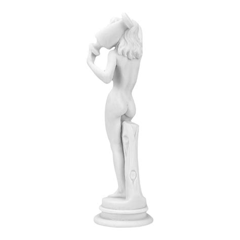 Ancient Greek Nude Female Core Carrying Hydria Water Jar Statue