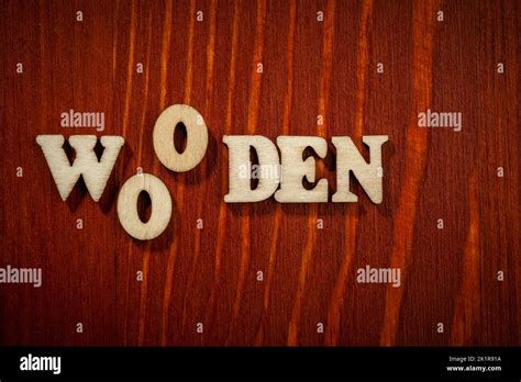 Word Wooden By Wood Letters Close Up Stock Photo Alamy