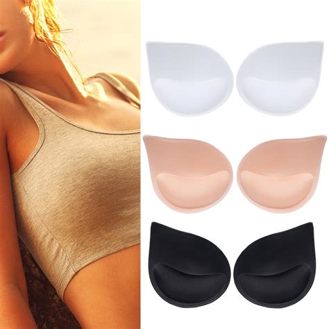 Pair Spong Bra Pads Bikini Chest Cup Push Up Insert Foam Pad For Women Swimsuit Padding