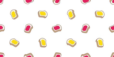 Bread Seamless Pattern Vector Bake Bakery Jam Food Cartoon Scarf Isolated Illustration