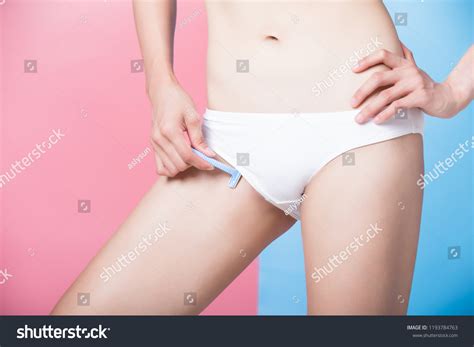 Woman Shave Her Bikini Line On Stock Photo 1193784763 Shutterstock