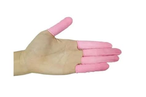 Latex Pink Finger Cots For Clinical Hospital Laboratory Size Full