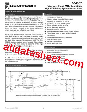 SC4607IMSTRT Datasheet PDF Semtech Corporation