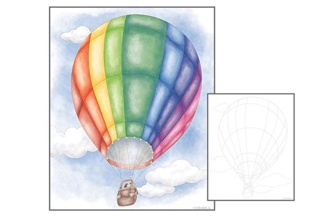 Hot Air Balloon Drawing How To Draw A Hot Air Balloon Really Easy
