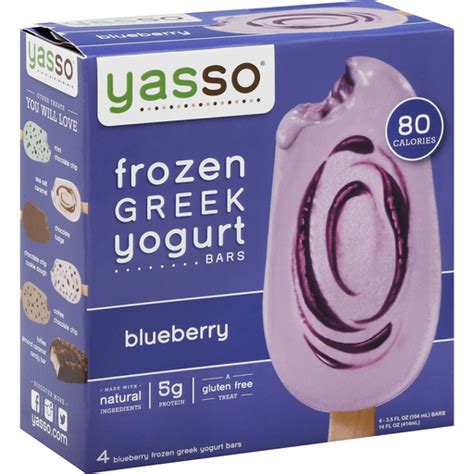 Yasso® Blueberry Frozen Greek Yogurt Bars 4 ct Box | Ice Cream | Reasor's